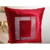 Casual Luxury Throw Pillow With Diamond High Quality Designer Fashion Cashmere Cushion Cotton Silk Letter F Printed Pillows Cover Kissen