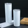 20oz Sublimation Skinny Tumblers Straight Tapered blank white skinnys tumbler 20 oz Stainless steel vacuum insulated sippy cups
