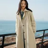 Johnature Women Casual Trench Przycisk Coats Solid Color Spring Luźny Z Długim Rękawem Miękkie Damskie Tkaniny Koreańskie Trench Coats 210521