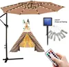 104 LED Solar Umbrella Fairy Light Outdoor Garden Parasol String 라이트 텐트 캠핑 해변 장식 화려한 원격 8 모드 21115214948