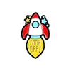 Niedliche Cartoon-Astronaut-Rocket Brosche Student Cartoon Aerospace Series Brosche Abzeichen