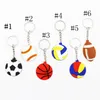Innovativa nyckelkedjor av 6 stilar Party Football Baseball Volleyboll Beach Rugby Keylinks Utsökt Presenter