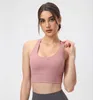 Gymkläder Kvinnor underkläder Yoga Sports BRA Tanks Sexig Cross Back Sockproof Camis som kör träning Athletic Fitness Nonsteel RI6702624