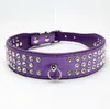 2022 Ny personlig längd Suede Skin Jeweled Rhinestones Pet Dog Collar Tre Rader Sparkly Crystal Diamonds Studded Puppy