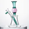 2021 Unique Hookahs Glas Bong Rechte Percolie DAB Rigs 14mm Vrouwelijke Joint Heady Bongs Ball Shape Water Pipes N Gaten Percolator met Kom XL-2091