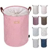 Cesto de armazenamento dobrável Sacos de armazenamento portátil Kids Brinquedos Saco de Armazenamento Bins Impresso Sundry Bucket Canvas Bolsas Roupas Organizador Tote ZGY57