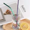 304 stainless steel straw recycling drinking tube group colorful straw outdoor portable 6 cm 26.5cm straight