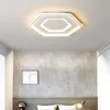 Plafondverlichting Wit / Goud Moderne LED Living Room Simple Lighting voor Slaapkamer Studielamp Fixtures Dimbaar