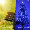 태양 에너지 요정 LED 문자열 조명 Garlands 크리스마스 Festoon 햇빛 야외 정원 파티오 발코니 장식에 대 한 방수 211104