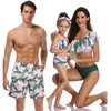 Pappa son mor baddräkt mommy och mig bikini badning baddräkt Brachwear familj matchande mamma dotter kläder 210417