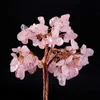 Decorative Objects & Figurines Mini Crystal Bonsai Natural Amethyst Rose Fortune Handmade Good Tree Wealth Luck Ornaments Souvenir Craft Mon
