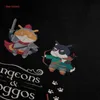 Dungeons e Doggos Camisa de Homens 2021 Nova Chegada T-shirt Dungeon Master Adventure Único Crewneck Algodão para Adulto Plus Size G1222