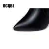 Buty dla kobiet buty wysokie obcasy czerwone dno nad buty do kolan skórzana moda uroda panie Long Bootie Rozmiar 35-39 220310