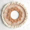 Boho Home Wall Decor Hangmade Round Tapestry Bedroom Hanging Pendants for Living Room Patchwork Boheme Macrame Colgante 220301