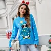 Camisolas femininas Bunniesfairy 2022 Sweater de Natal de inverno Ano de malha de malha de malha