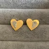 2021 Mud drill Fashion stud Classic designer earrings Stainless Steel gold plated heart love Jewelry Wholesale