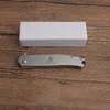 Coltello pieghevole Flipper di alta qualità 8Cr13Mov Drop Point Lama satinata Manico in acciaio inossidabile Cuscinetto a sfere Coltelli pieghevoli tascabili EDC ad apertura rapida