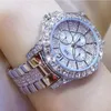 Relojes de pulsera Reloj de mujer de moda con diamantes para mujer Top Casual Pulsera de mujer Relojes de cristal Relogio Feminino2096