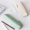 Kalem Çantaları Sevimli Güneşli Serisi Vintage Renk Kalem Tutucu Kutusu Çantası PU Deri Kılıflar Üçgen