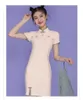 Vestidos casuales Mujeres Cheongsam Moderna chica elegante dulce lindo bordado simple suave verano 2021 damas