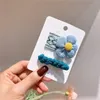 2021 neue Mode kinder Stoff Twist Haarnadeln Kopfschmuck Süße Mädchen Vintage Nette Blume Stickerei BB Clip Haar Zubehör