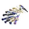 2021 Latest Zinc alloy length 115mm blue animal insect style glass pipe for smoking water pipes