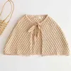 Dzieci Swetry Swetry Knit Cape Outside Jesień Kobieta Cute Płaszcz Płaszcz Baby Sweter Toddler Girl Odzież 210417