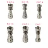 Outils à main pour fumer les ongles en titane de qualité supérieure Universal Domeless 10mm 14mm 18mm 6 IN 1 Joint Homme et Femme Plates-formes pétrolières Bong en verre