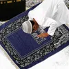 İslami Şönil Namaz Kilim Camii Çiçek Desen Püskül Dokuma Müslüman Halı Mat 211204