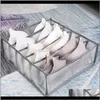 Housekeeping Organization Home & Garden3Pcs Storage Box Cabinet Der Divider Socks Separated Underwear Bra Closet Organizer Container Ders Dro