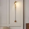 Vägglampor LED Golden Lamp Art Copper Sconce Iron Light Fixture Heminredning För Sovrum Modern Interior Trappa Aisle