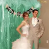 Party Decoration 3FTx8FT Sequin Curtain Light Green Glitter Christmas Backdrop Po Wedding Baby Show