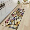 3D Cobblestone Kitchen Mat Anti Slip Obszar Dywan Salon Balkon Łazienka Carpet Doormat Korytarz Maty Wanki Dekoracja 211109