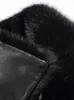 Giacca da uomo in vera pelle sintetica invernale da uomo in vera pelliccia di lana fodera giacche collo di visone cappotto di pelle di pecora AS-PM14070 MY1280