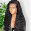 Long Deep Wave Frontal Wigs For Black Women Brazilian Human Hair Curly 13x4 Synthetic Wet And Wavy Water Wave Lace Front Wig