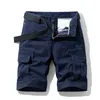 Pantalones cortos de estilo Safari para hombre de tendencia de verano, pantalones de senderismo duraderos de algodón informales a la moda, holgados de talla grande 6XL 210629
