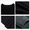 ブロワン秋韓国人男性TシャツビンテージスタイルパッチワークブラックグレイOネックロングTシャツ男性服プラスサイズM-5XL 210722