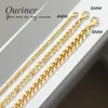 Ссылка цепь Ouriner Curb Bracelets Мужские браслеты классический нержавеющая сталь 4 мм/6 мм/8 мм чары кубин для женщин Fawn22