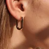 17KM – boucles d'oreilles en chaîne creuse pour femmes, breloques gothiques géométriques en or, Punk, cercle de déclaration, bijoux Brincos