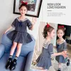 Kids Summer Clothes Girls Tshirt + Rok 2 stks Kleding Patchwork Girl Casual Style Tracksuit 210527