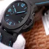 Luxury watch pam1661 vs men's carbon fiber case 44mm nylon strap through the bottom p9010 movement sapphire scratch resis250M