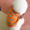 Kawaii Bear Dog Maglioni Vestiti per cani arancioni Maglione Chihuahua Felpa con cappuccio Pomerania Inverno Abbigliamento per cani in stile coreano Animali domestici Costumi 210401