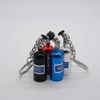 10st kväve flaska metall nyckel ringhållare bil nyckelring pendant smycken för kvinnor män unik mini nyckelring