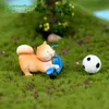 Jardim Decoração Animal Micro-paisagem Figuras Decorações Pequeno Cão Amarelo Miniatura Akita Cães Brinquedo Bonsai Cacto Suculento Móveis ZWL741