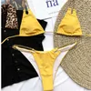 Damska Łańcuch Belski Kąpiel Swimwear Moda Trend Zbierz Bras Briefs Split Swimsuit Lato Kobieta Sexy Niski Talia Hollow Out Beach Bikini