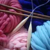 1PC 2pc / lot super épais laine mérinos naturelle fil épais feutre laine fil itinérant pour filer à la main tricot fil fil hiver chaud 2021 Y211129
