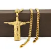 fjxpMens Collana Hip Hop Gioielli Acciaio inossidabile JESUS Pezzo Ciondolo Oro di alta qualità Nec