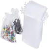 100pcs/lot Jewelry Bag Wedding Gift Organza bags with Drawstring Packaging Pouches for Christmas Baby Shower