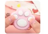 Kawaii Fidget Toys Mini Cat PawゲームキーホルダーLEDの子供大人のための電子メモリーゲームSimple Dimple Juguetes Mochi＃11