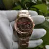 Fornitore della fabbrica Orologi da polso di alta qualità con zaffiro oro rosa 18 carati SKY 42 mm quadrante marrone 326939 orologi automatici da uomo meccanici Asia 2813